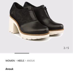 Camper Anouk Leather Oxford Platform Booties Sz 38
